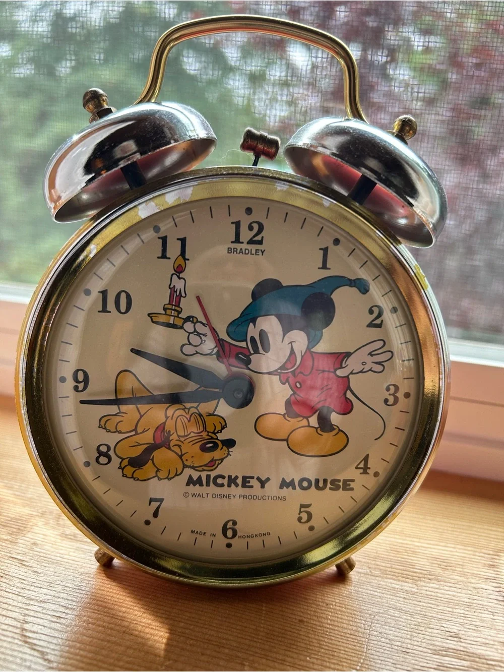 Walt Disney 1960’s Mickey Mouse “Sorcerer’s Apprentice” Vintage Wind Alarm Clock